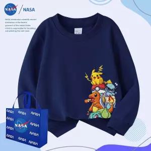 포켓몬 캐릭터 티셔츠 맨투맨 자수 면티 남아 면 여아 긴팔 라운드 초등학생 긴팔티