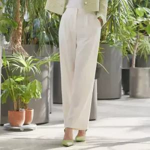 [미쏘] 165CM 뒷밴딩 10부 원턱 와이드 슬랙스 (MIWTWD540A-T)