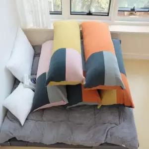 쿠션커버솜 푹신한 대형 긴 순면 누빔 쇼파 침대 등 쿠션