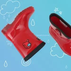 어린이 키즈 캐릭터 어몽어스 방수 레인부츠 장화 레드