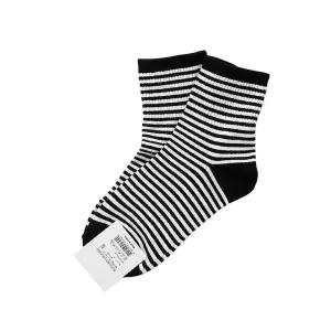 사랑스러운하루 여성용 잔중목양말 검흰 면 운동화