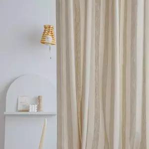 내추럴베이지린넨코튼 스트라이프커튼 아일렛형3type