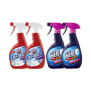 비트 찌든때제거 500ml, 2개 + O2강력 얼룩제거제 500ml, 2개