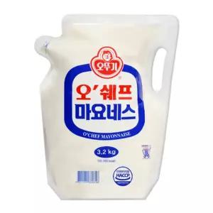 오뚜기 오쉐프 마요네즈 스탠딩파우치 3.2kg 대용량 업소용 식자재