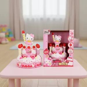 키티 노래하는 생일 케이크 소꿉놀이 음식모형 생일파티 케 촛불끄기 멜로디 장난감 유아