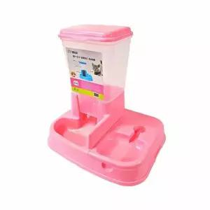 반자동 급수식기 애완용 급식기 핑크