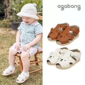 [보리보리/아가방]멜베어삑삑이샌들(BROWN,IVORY)_01Q376501