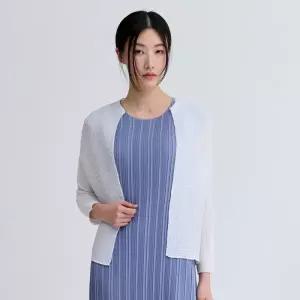 [롯데백화점]플리츠미 쉬폰 노 카라 가디건_EPCDM125003