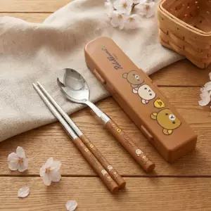 리락쿠마 해피 뉴슬림 수저케이스 (브라운)