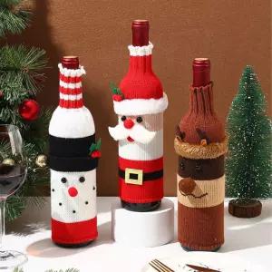 연말 홈파티 테이블세팅 크리스마스 와인커버 연말파티 성탄장식 갬성소품 성탄파티