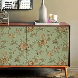 빈티지 벽지 꽃무늬 접착식 유럽 미장