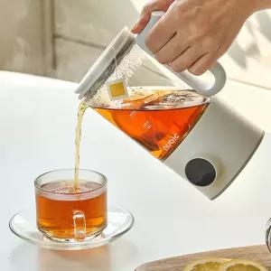 휴빅 유리 전기 포트 미니 소형 티포트 휴대용 사무실 400ml