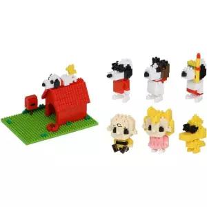 카와다 스누피 나노블럭 하우스 세트, 미니 나노 피너츠 Vol.3 1박스 (6개입)