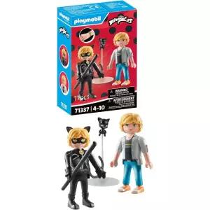 플레이모빌 미라큘러스 아드리앙과 블랙캣 피규어