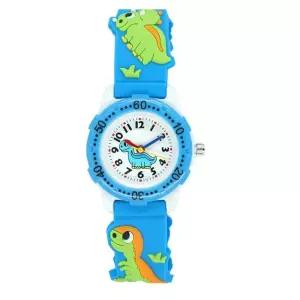 3D 카툰 어린이 소년 소녀를 위한 어린이 시계 방수 실리콘 손목 시계 유아 아날로그 시계
