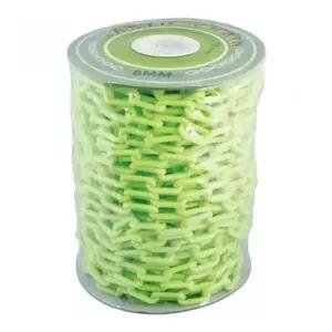 형광 안전용 플라스틱 체인 주차금지 줄 8mm 45m 견고한 플라스틱사슬