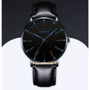 아날로그 손목 제네바 패션 초 바늘 시계 비즈니스 가죽