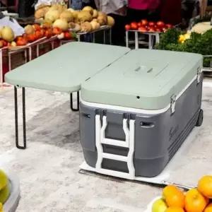 대형 아이스박스 이동식 바퀴형 테이블겸용 쿨러 78L