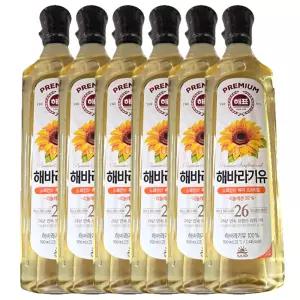 사조 해표 해바라기유 900ml x 6개 / 식용유 유지류 오일 기름