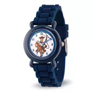 Disney 아동용 토이 스토리 4 플라스틱 아날로그 쿼츠 손목시계 실리콘 스트랩 블루