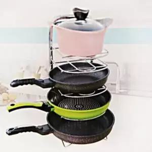 ( )5단 후라이팬 정리대 사각 냄비 정리대 스텐 주방 수납