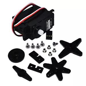 RC 자동차 로봇 헬리콥터 비행기 모델용 1PCS 미니 서보 모터 360도 연속 회전(암 X 휠 별)