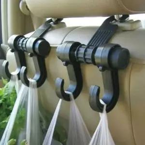(색상 헤드레스트걸이-단품)차량용 헤드레스트 걸이 다용도 봉지걸이 마스크 고리 가방 거치대 후크 수납