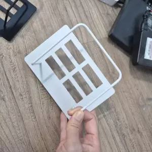 거치대 정리대 공유기 셋톱박스 화이트 무타공