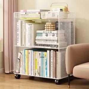 이동식 책꽂이 선반 수납장 수납 아테네 블랙 회전 바퀴 책장 트롤리 수납선반