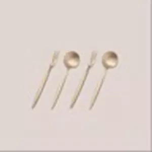 방짜유기로 만든 차림 티포크 티스푼 2인세트