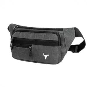 남자 힙색 캐주얼 크로스 보조 커플 가방 그레이