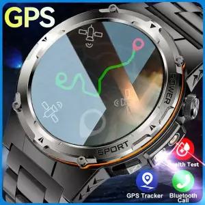 호환  공용 군용 등급 튼튼한 GPS 스마트워치 AMOLED 디스플레이 100 스포츠 모드 음성 통화 스마트 워치 1