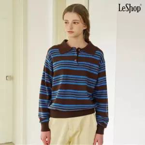 [르샵]스트라이프 버튼업 카라 데일리 니트 (DQ1KT007A)