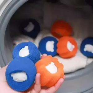먼지제거세탁볼 곰돌이 캐릭터 구김 엉킴 방지 반려동물털 제거 세탁먼지