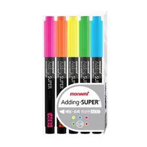 모나미 에딩 슈퍼 600 형광펜 5색 세트 모나미 모나미형광펜 형광펜