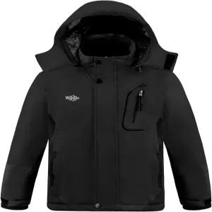 원도우 보이 스키 재킷 따뜻한 플리스 겨울 코트 방수 스노우 레인