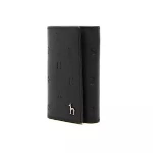 [헤지스](대구신세계)블랙 가죽 레터링 패턴 실퍼 퍼피로고 키홀더 HJWA5E566BK