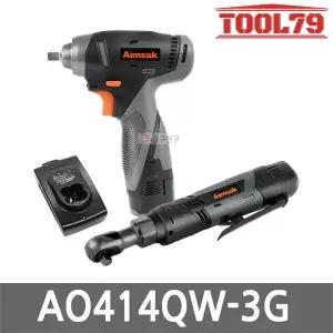 아임삭 AO414QW 3G 충전 콤보세트 14.4V 2.0Ah*2개 AW414Q 3G+AI414RW 임팩트렌치 + 라쳇