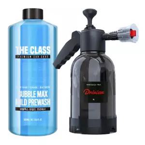 더클래스 버블맥스 프리워시 1L 카샴푸 세차샤무 + 블랙 압축분무기 2L