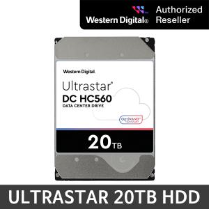 [공식판매원] WD ULTRASTAR HC560 3.5인치 20TB 7200RPM HDD 기업용 하드디스크 WUH722020ALE6L4
