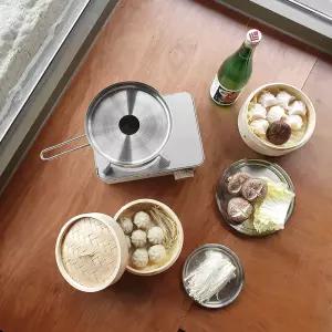 에비히슈테른 레카 계량 멀티팟 전용 커버 겸 스탠접시 2size /스텐 뚜껑 믹싱볼 편수냄비