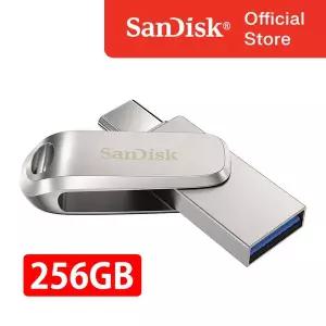 [샌디스크]USB 메모리 SDDDC4 울트라 듀얼 럭스 C타입 OTG 256GB 256기가 USB 3.2 Gen1 실버 무료배송