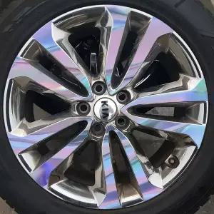 홀로그램 휠스티커 올뉴 카니발 19인치 4바퀴분