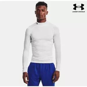[언더아머](대전신세계)1369606-100 화이트 남성 모크 긴팔 컴프레션 티셔츠 HeatGear 베이스레이어 ...