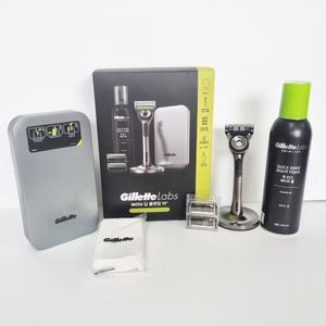질레트랩스 딥 클렌징 바 세트(면도기+면도날3입+턴케이스+면도기스탠드+쉐이브 폼)선물세트