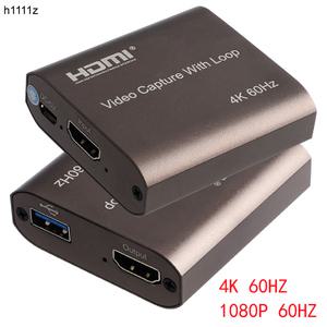 H1111Z HDMI 비디오 캡처 카드 TV 루프 1080P 게임 녹화 플레이트 라이브 스트리밍 박스 PS4 카메라용 USB