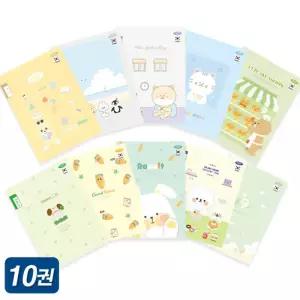 펜피아 초등노트 1~2 학년(10권)제본 전과목 공책 알림장 영어 무제 수학 국어 쓰기 일기장 한문 초등학생