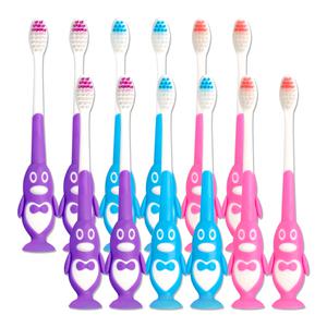 맘앤쥬 펭귄 뽁뽁이 유아 칫솔 12개 (색상선택)