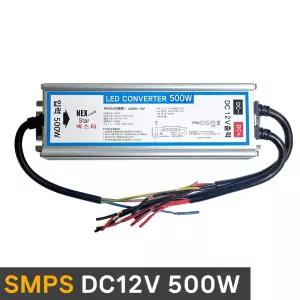 SMPS DC12V 500W JD 전원공급장치 LED용 방수 간판 조명기구용 컨버터 파워써플라이 12V500W