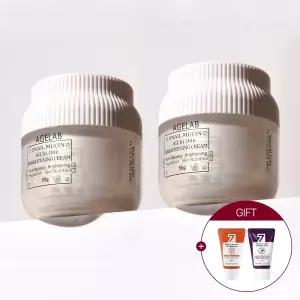 [1.+1] 에이지랩 탄력&미백&기미 달팽이 뮤신 저자극 영양크림 50g (총2개) + 미니폼클 30ml 2개 증.정